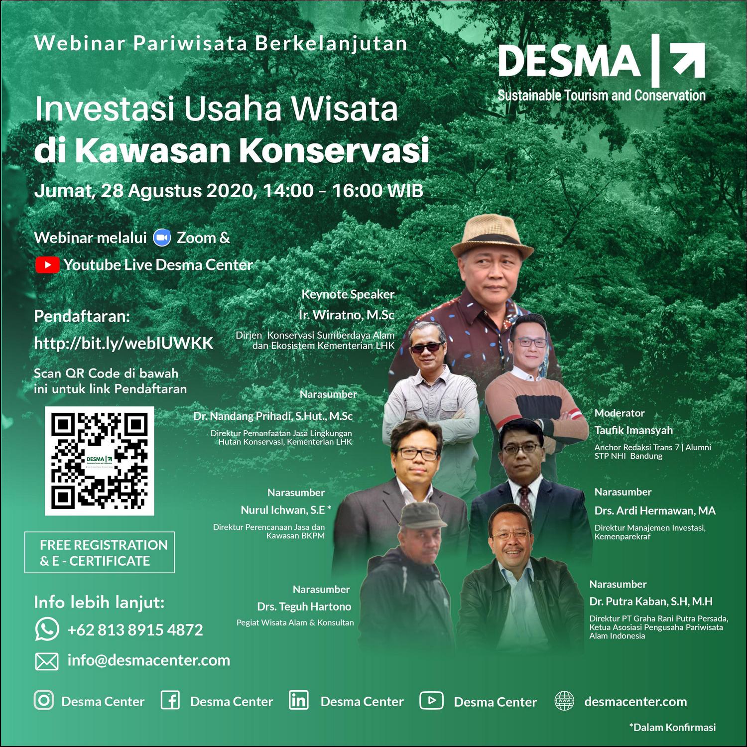 Webinar Pariwisata Berkelanjutan: Investasi Usaha Wisata di Kawasan Konservasi 